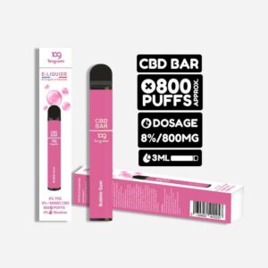 Vape Descartável CBD 800mg – Bubble Gum – Tengrams