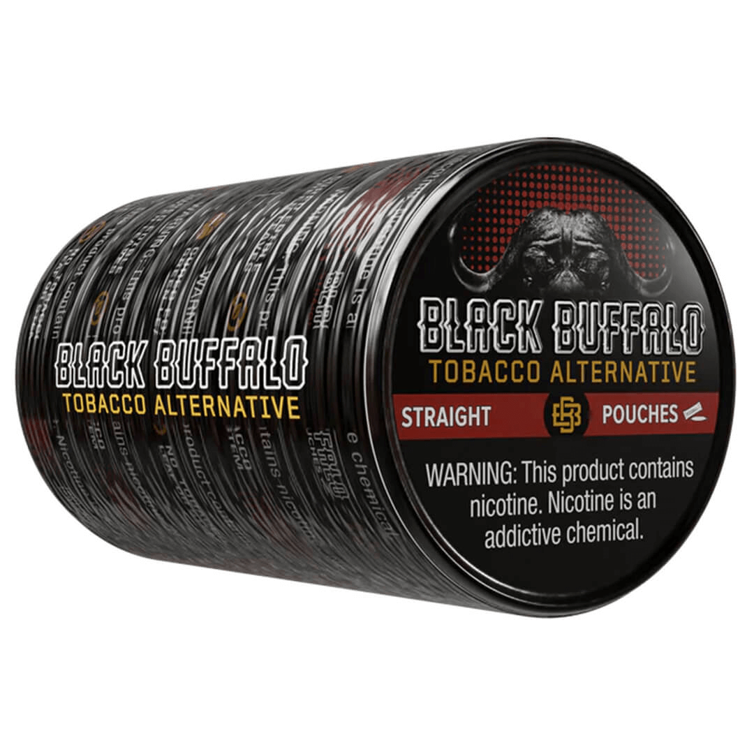 Black Buffalo Straight Nicotine Pouches – 5 Can Roll